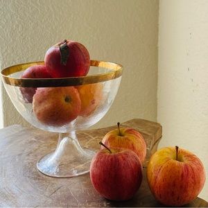 German Glasax Top Line “Crystal” Bowl with Gold Trim